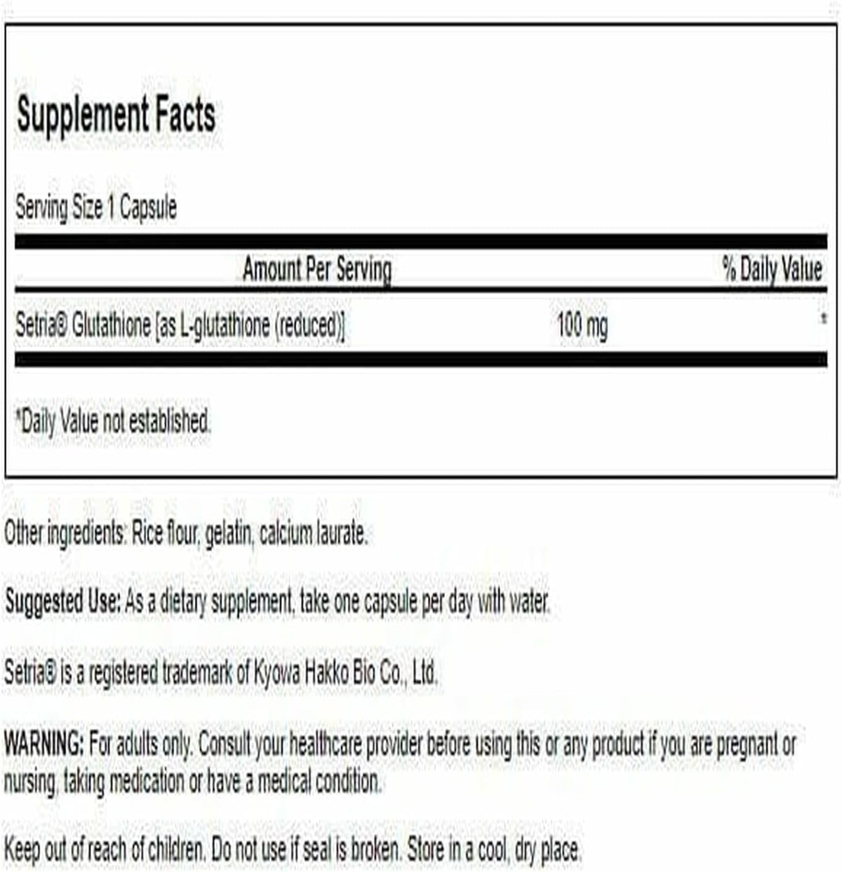 Swanson L-Glutathione 100 mg - 100 Capsules - görsel 2