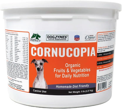 Dogzymes Cornucopia Organic Proprietary Blend of Vegetables, Fruits, Nutritional Sprouts for Dogs and Cats (2.27 kg)
