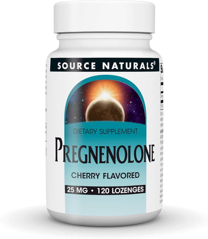 Source Naturals Pregnenolone 25mg - 120 Cherry Lozenges