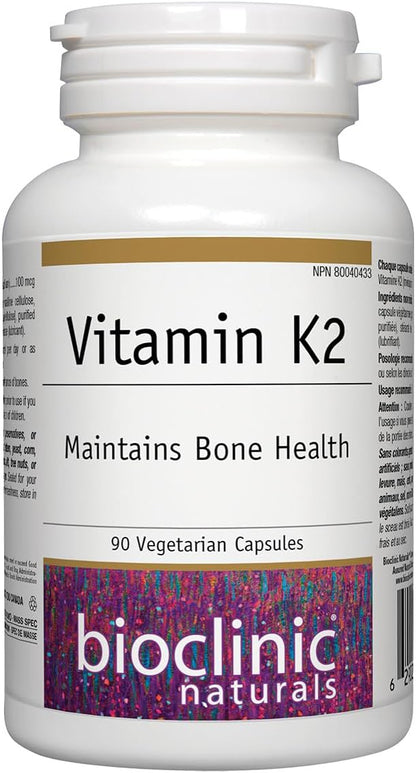 Bioclinic Naturals - Vitamin K2 100 mcg - 90 Vegetarian Capsules