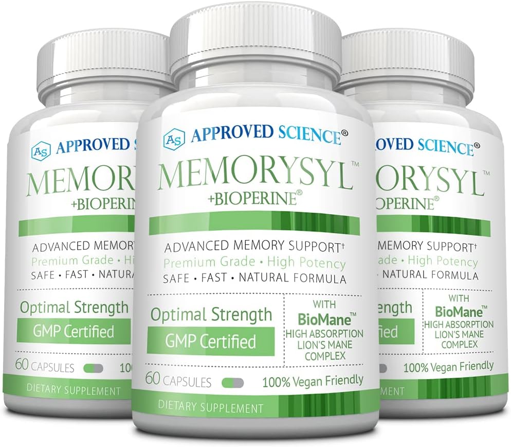Approved Science MemorySyl – Memory Support Supplement (3-Month Supply, Vegan) - görsel 1