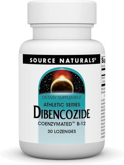 Source Naturals Dibencozide - Coenzymated B-12 Athletic Series, Quick-Dissolving Food Supplement, 30 Lozenges
