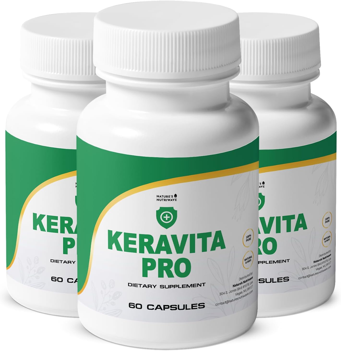 Keravita Pro – Vitamin C, E, Green Tea & Turmeric – 60 Ct, 3 Month Supply - görsel 1