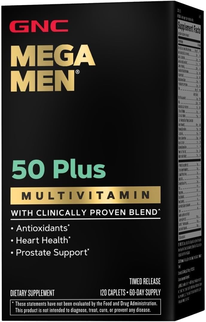 GNC Mega Men 50 Plus Multivitamin Caplets for Men Over 50 - görsel 9