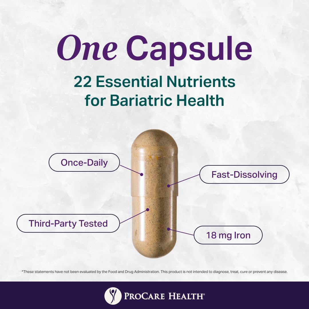 ProCare Health Bariatric Multivitamin with Iron, 18 mg, 30 Capsules - görsel 4