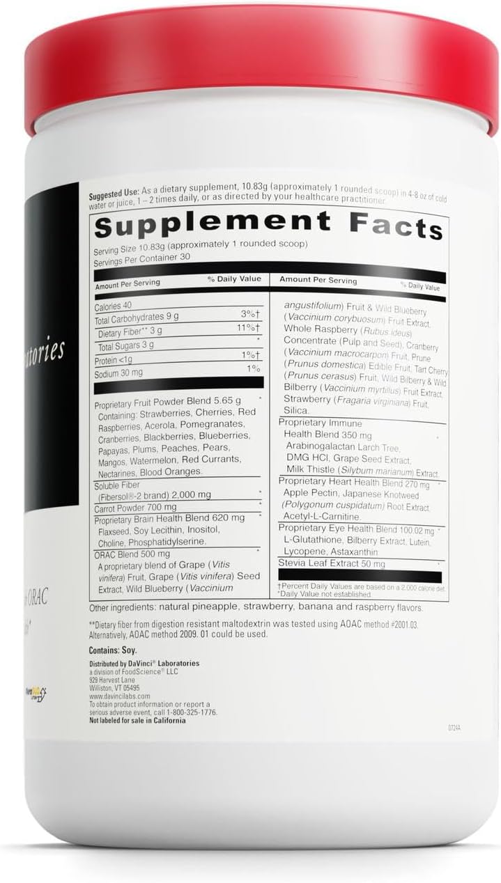 DAVINCI Labs Spectra Reds - Drink Mix Supplement for Antioxidant Health - 30 Servings - görsel 2