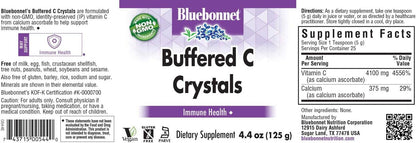 Bluebonnet Nutrition Buffered Vitamin C Crystals, 125 g Powder