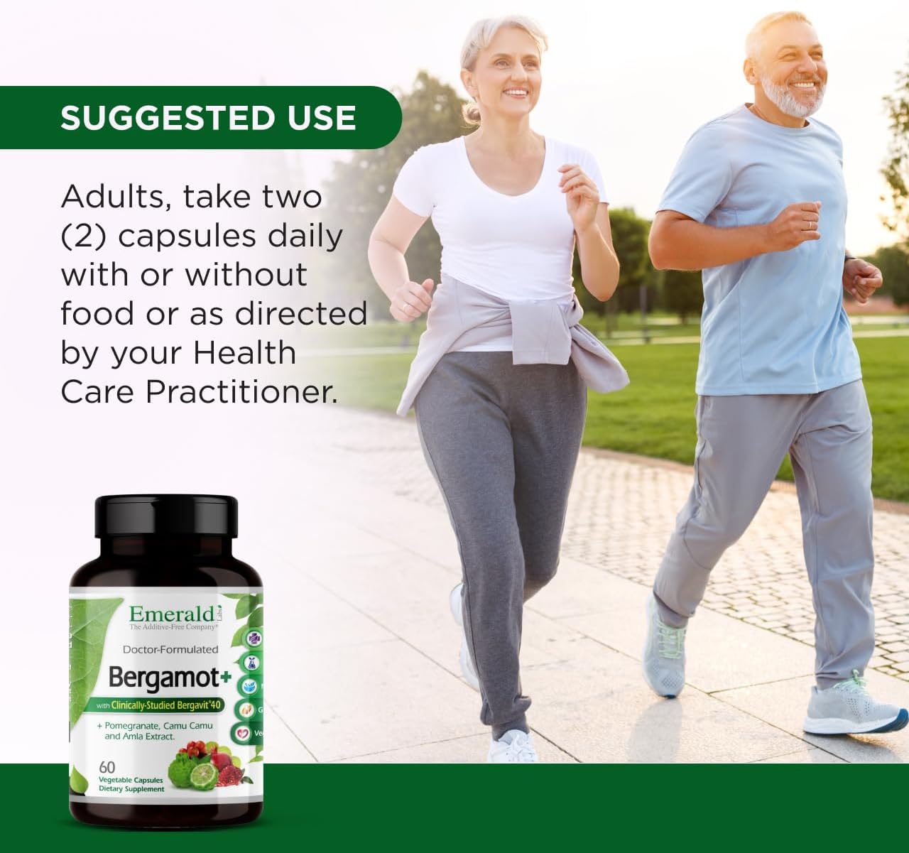 EMERALD LABS Bergamot+ - Supports Metabolism & Heart Health with Bergamot, Pomegranate, Amla & Camu Camu - Gluten-Free & Vegan - 60 Vegetable Capsules (30 Servings) - görsel 5
