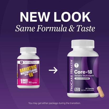 ProCare Health Bariatric Multivitamin with Iron, 18 mg, 30 Capsules