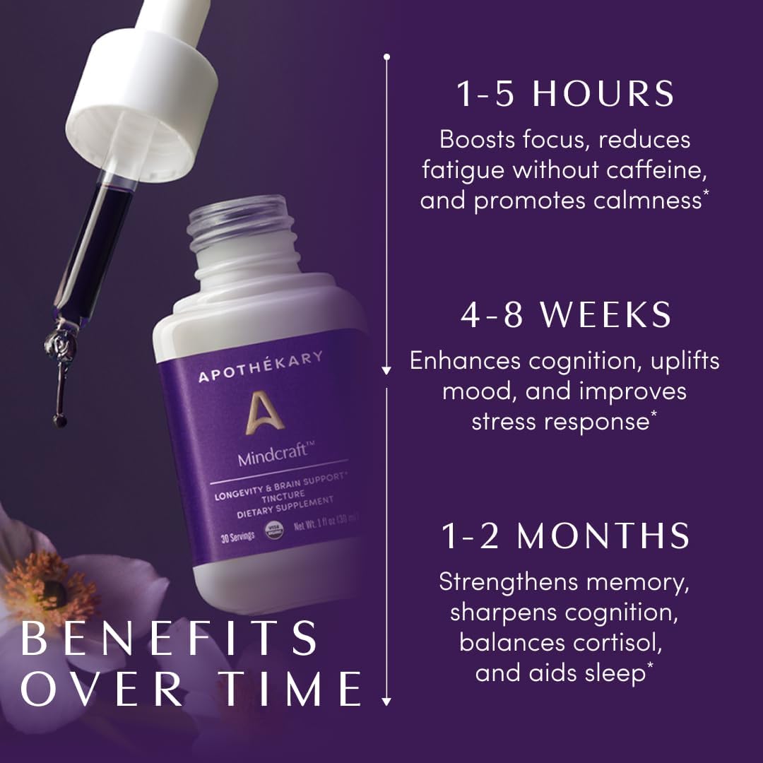 Apothékary Mindcraft – Focus, Cognition & Longevity Herbal Liquid Drops - görsel 7
