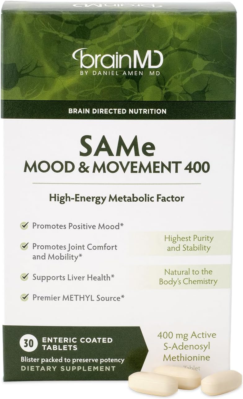 BRAINMD Dr. Amen SAMe Mood & Movement 400 – 30 Tablets - görsel 1