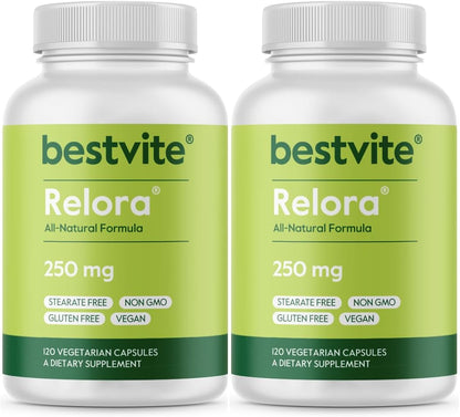 BESTVITE Filler-Free Relora 250mg - 240 Vegetarian Capsules - Stress Support Supplement