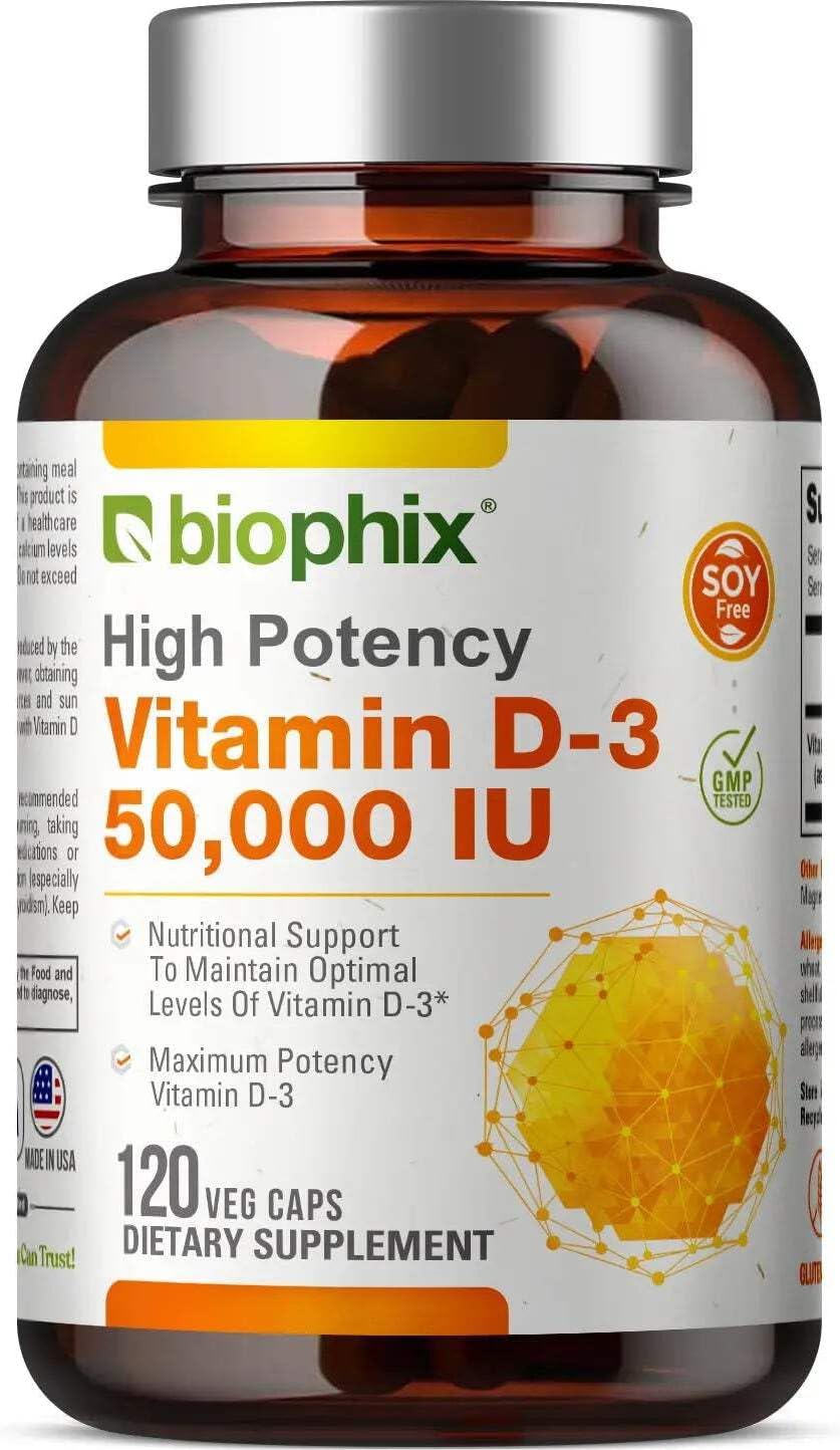 biophix Vitamin D3 10,000 IU High-Potency 120 Softgels - görsel 1