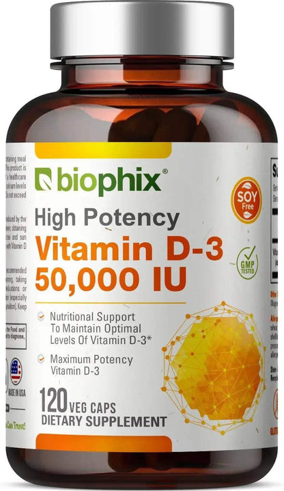 biophix Vitamin D3 10,000 IU High-Potency 120 Softgels