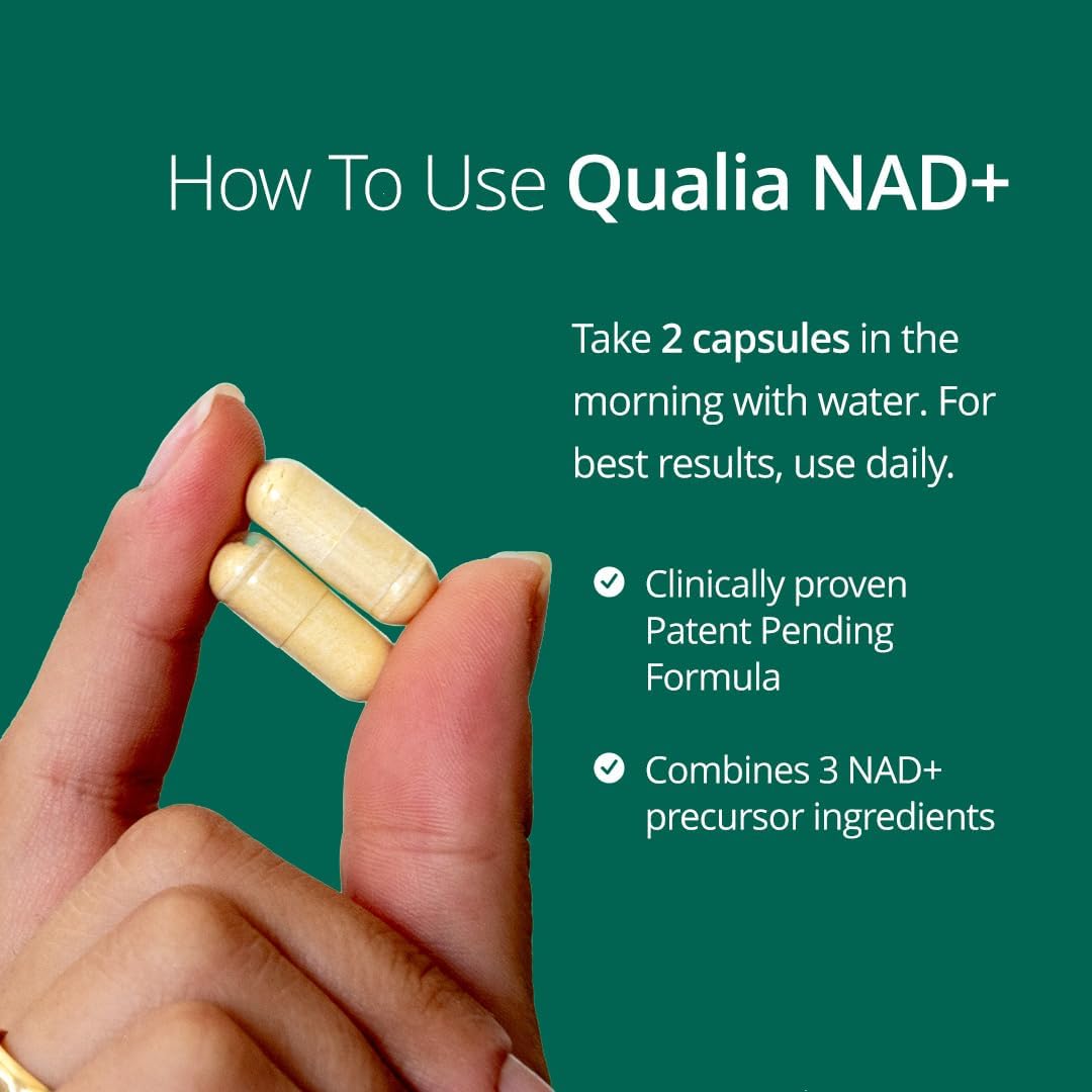 Qualia NAD+ Supplement - Nicotinamide Riboside, Niacin, Niacinamide - 1 Month Supply - görsel 7