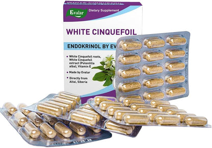 Evalar White Cinquefoil Potentilla Endokrinol 60 Capsules