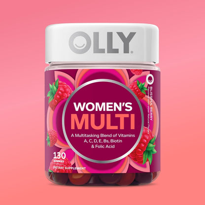 OLLY Women's Multivitamin Gummy - Berry Flavour, 130 Gummies