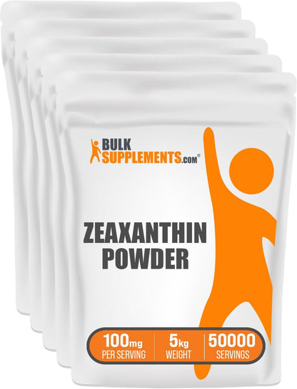 BulkSupplements.com Zeaxanthin Powder - Zeaxanthin Supplement from Marigold Flower Extract - Gluten-free, 100mg (Zeaxanthin 5mg) per Serving, 1kg