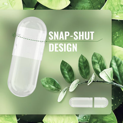 ATNreuro Vegan Separated Empty Capsules Size 0 (200 Count), Veggie Premium Empty Capsules for DIY Supplement Filling