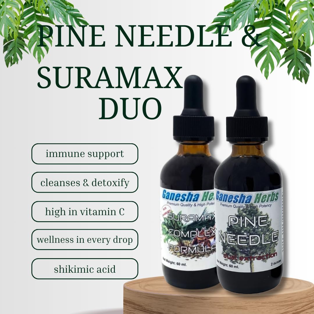 Suramax Pine Needle Complex Tincture – High in Shikimic Acid – Twin Pack - görsel 4