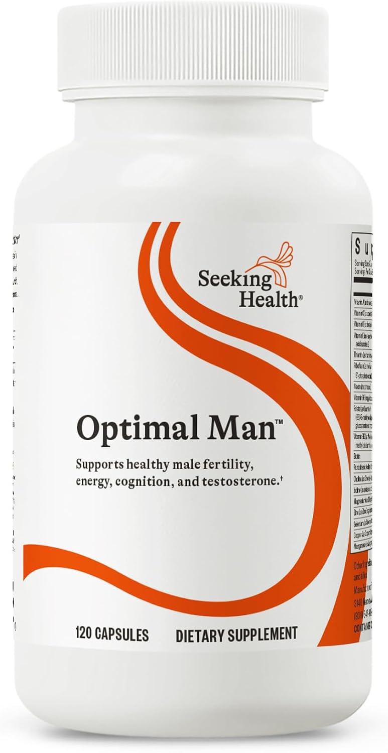 Seeking Health Optimal Man – Multivitamin Supplement with Zinc, Active Folate, & Alpha-Lipoic Acid – 30 Servings - görsel 1
