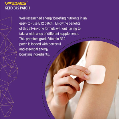 VitaPatch Keto Patch with B12 Methylcobalamin and Guarana - 30 Day Supply