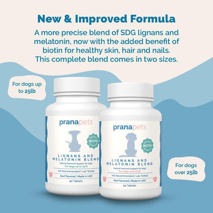 PranaPets Lignans & Melatonin with Biotin Blend for Dogs (up to 11 kg)