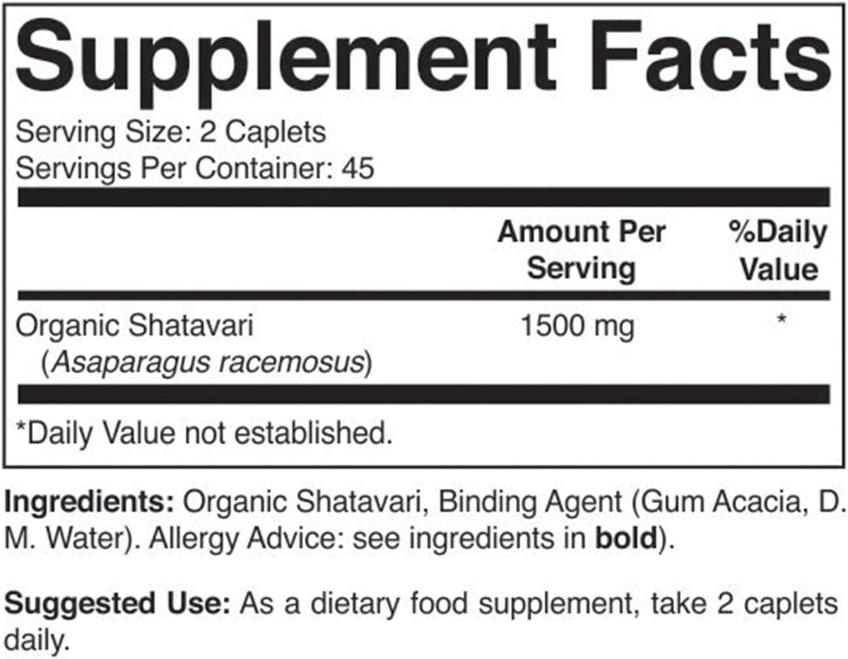 Brieofood Organic Shatavari 1500mg, 90 Vegetarian Tablets - görsel 3