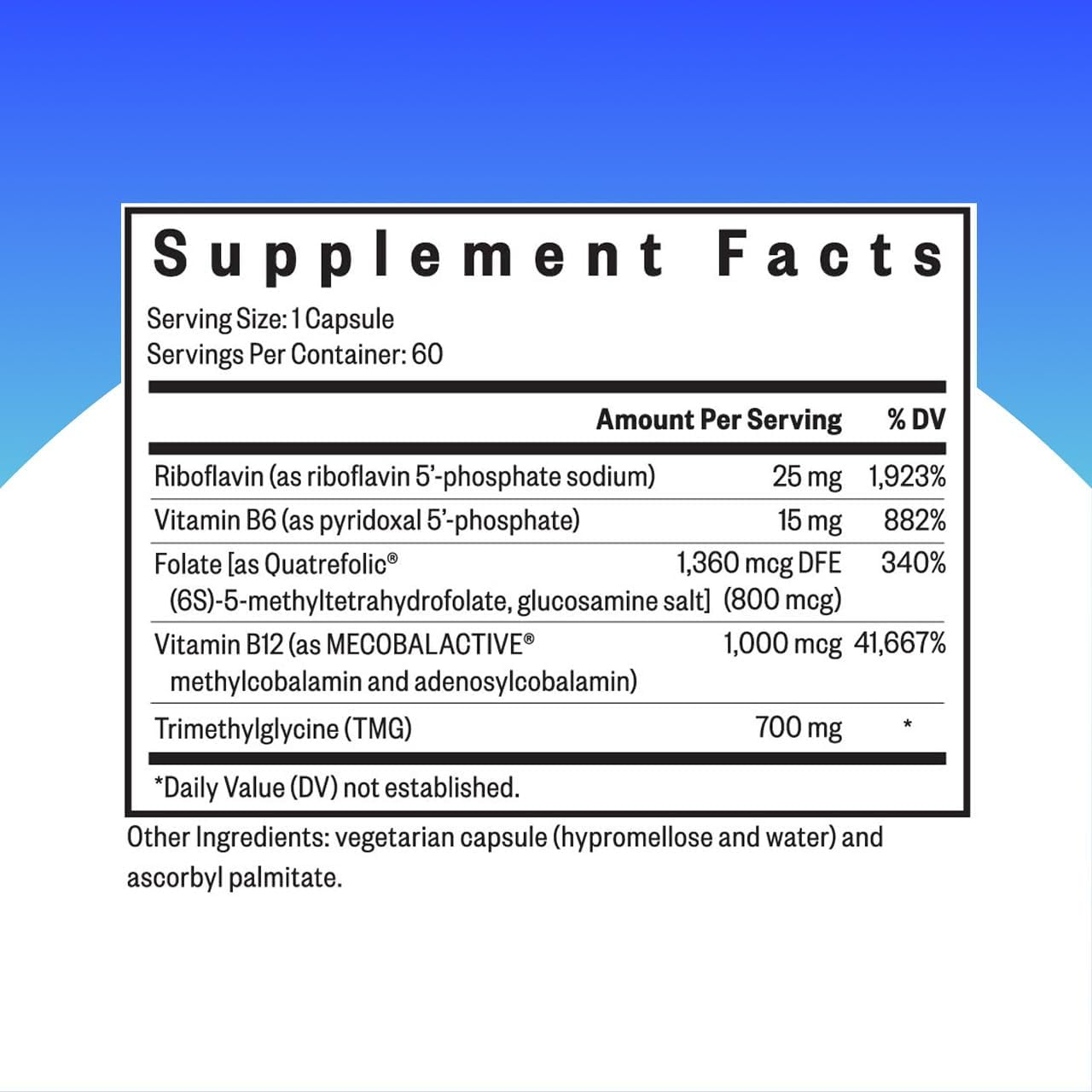 Seeking Health Homocysteine Nutrients – Food Supplement with L-Methylfolate, Vitamin B12, B6 & B2 for Healthy Cognitive Function & Homocysteine Metabolism (60 Capsules) - görsel 2