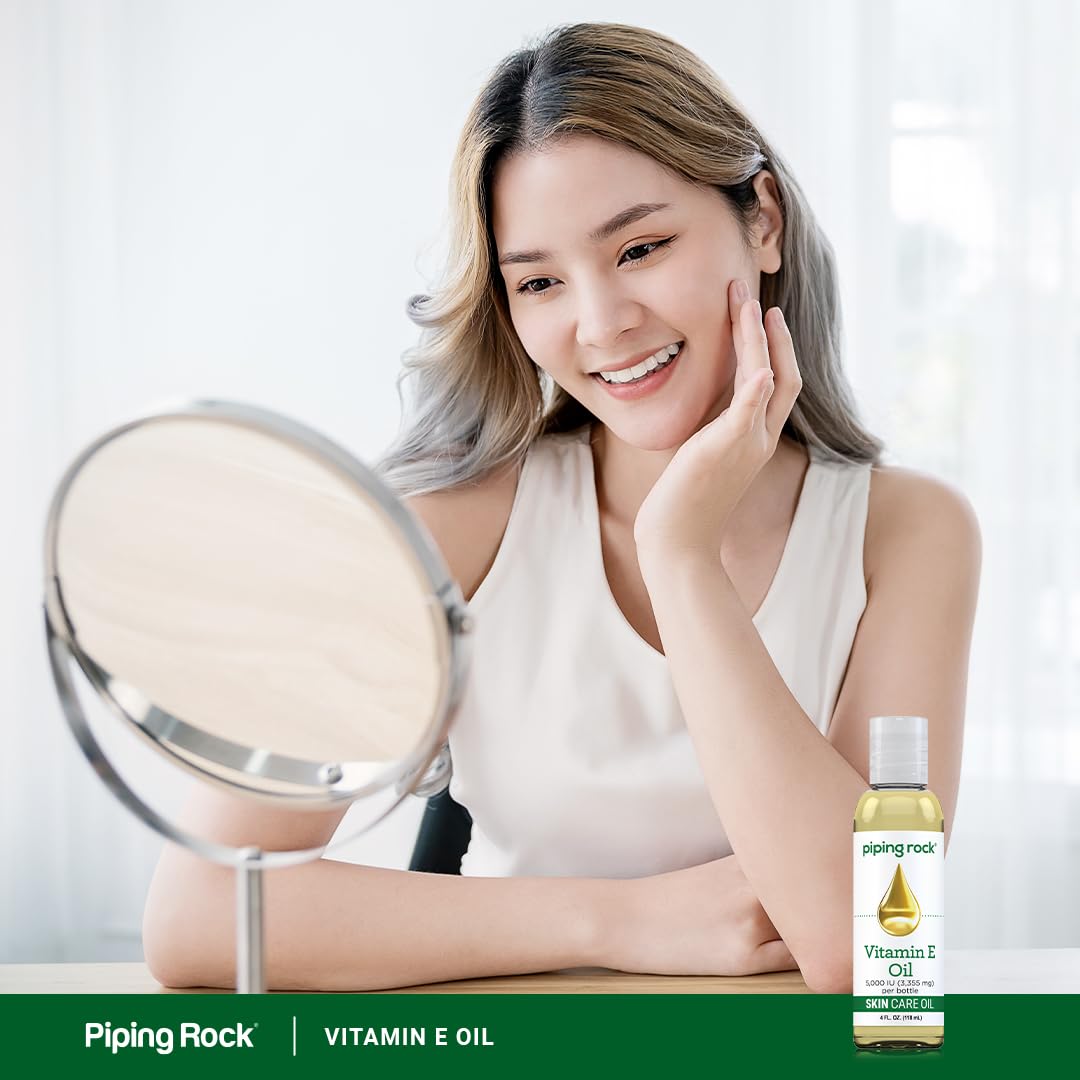 Piping Rock Vitamin E Oil | 5000 IU | 118 ml | for Skin, Face, Hair, and Nails | Nourishing Supplement - görsel 6