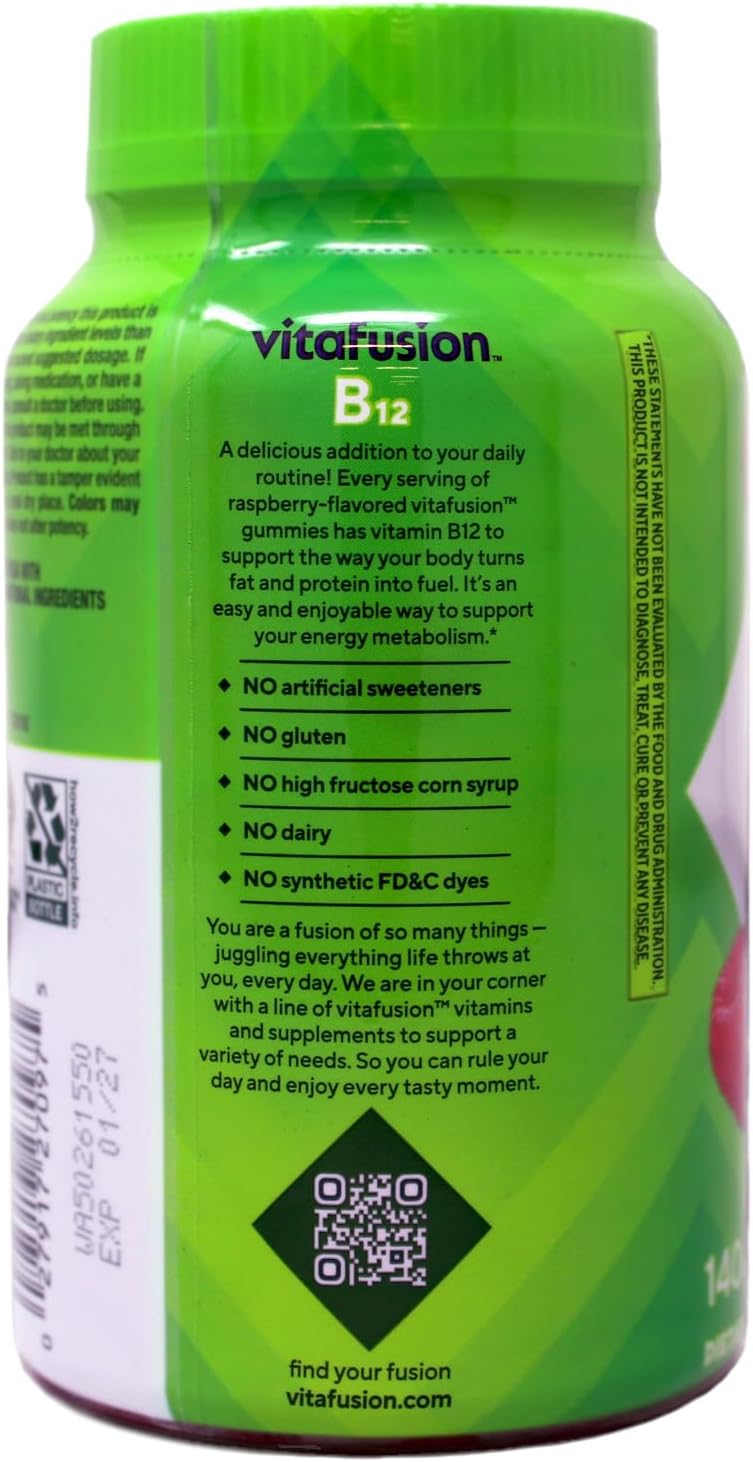 Vitafusion B-12 1000 mcg, 3-Pack (140 Count) - görsel 5
