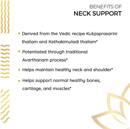 Kerala Ayurveda Neck Support Herbal Capsules - Ayurvedic Support for Neck, Shoulders, and Upper Back, 90 Capsules