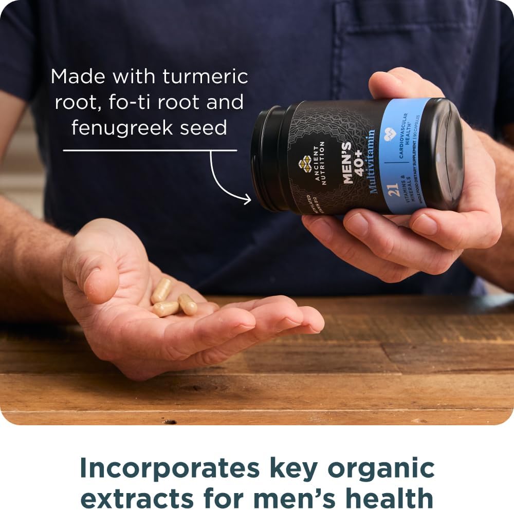Ancient Nutrition Men's 40+ Multivitamin, 90 Capsules - görsel 6