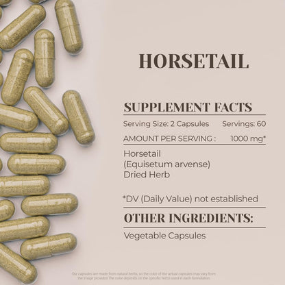 Garden Organics Horsetail 120 Capsules | High-Potency Herbal Food Supplement