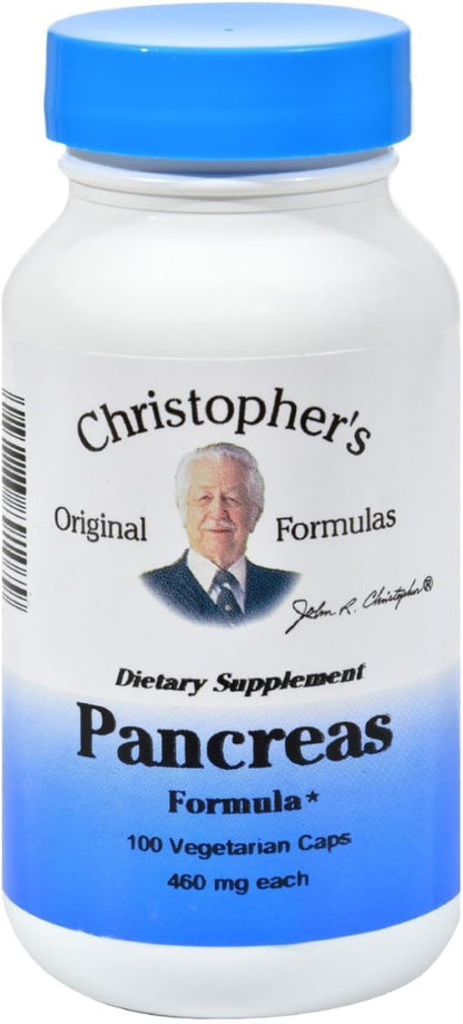 Dr. Christopher's Formulae Pancreas Formula, 100 Vegetable Capsules