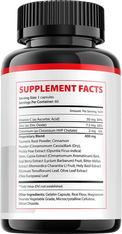 Gluco Extend Capsules - All-Natural Formula, Maximum Strength (60 Capsules)