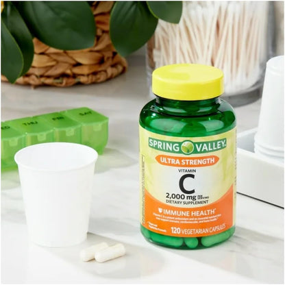 Spring Valley Ultra Strength Vitamin C Capsules - 2000 mg - 120 Capsules