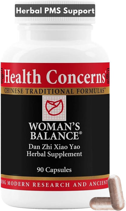 Health Concerns Woman’s Balance – Herbal Supplement for PMS Relief & Hormone Support – 270 Capsules