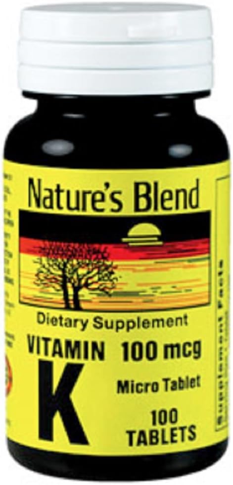 Nature's Blend Vitamin K 100mcg Tablets – 100 Tablets - görsel 1