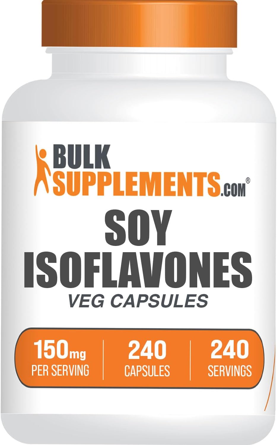 Soya Isoflavones Capsules - 150mg, 240 Count - Vegan & Gluten-free - görsel 1
