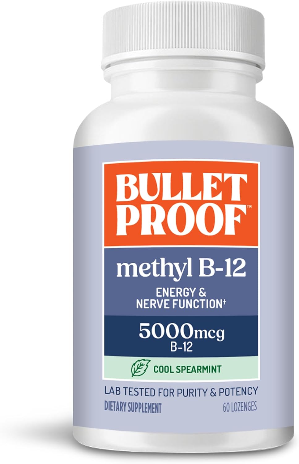 Bulletproof Cool Spearmint Methyl B-12 Lozenges, 60 Lozenges - görsel 1
