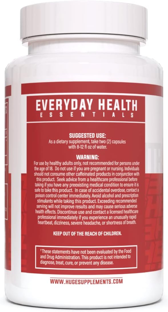 Huge Supplements 100% Pure Citrus Bergamot Extract 10:1 – 1000mg per Serving, 120 Capsules - görsel 3