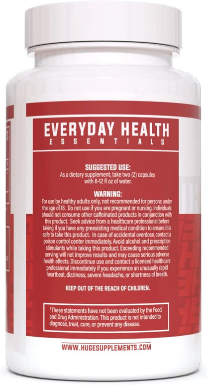 Huge Supplements 100% Pure Citrus Bergamot Extract 10:1 – 1000mg per Serving, 120 Capsules
