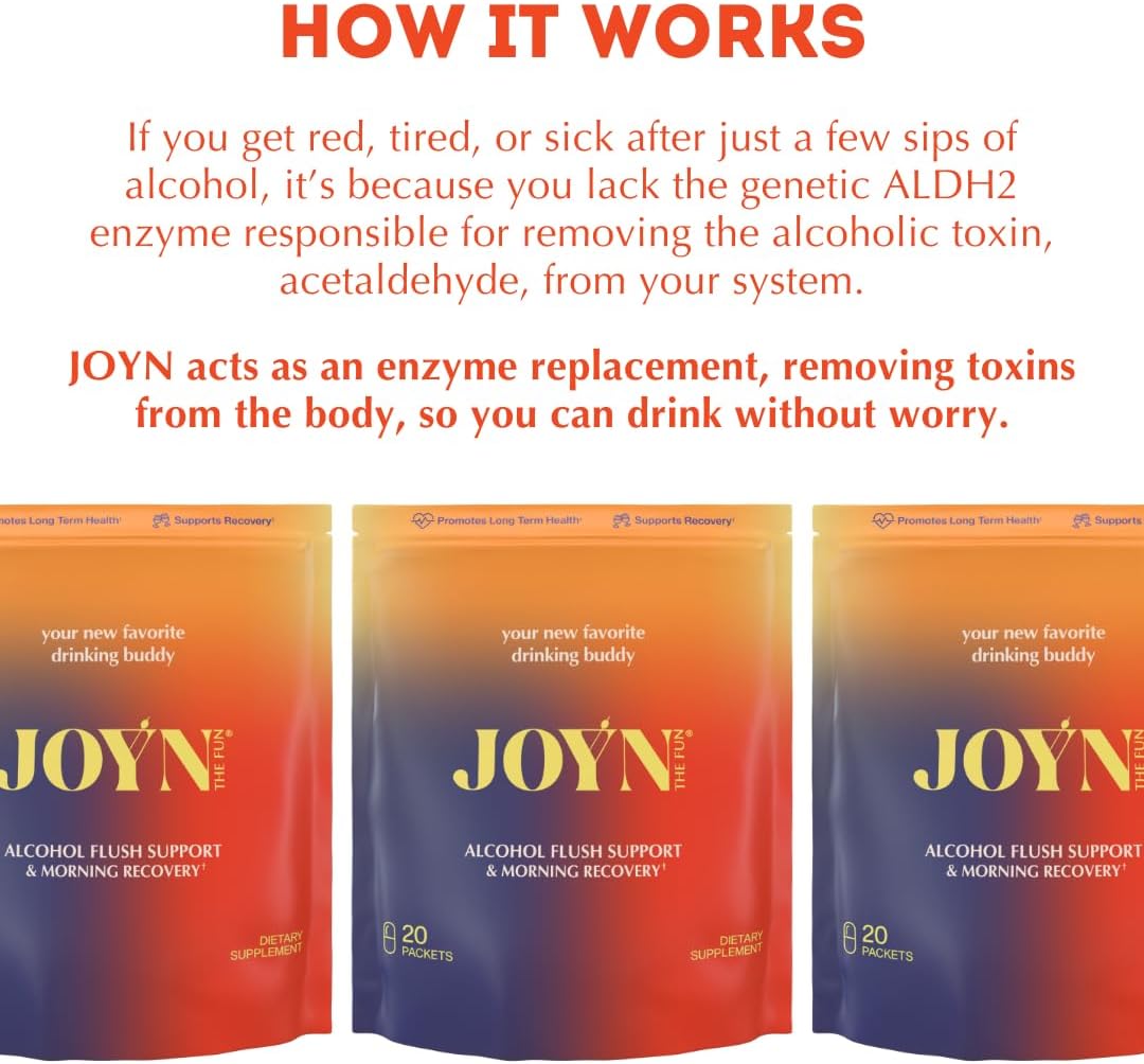JOYN Supplement Value Pack: Alcohol Flush & Asian Glow Relief, Morning Recovery, Liver Support - 20ct - görsel 6