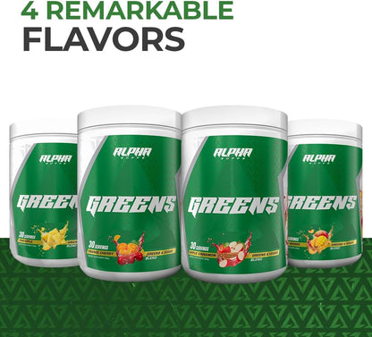 Alpha Supps Alpha Greens Superfood Powder - Peach Mango, 30 Servings