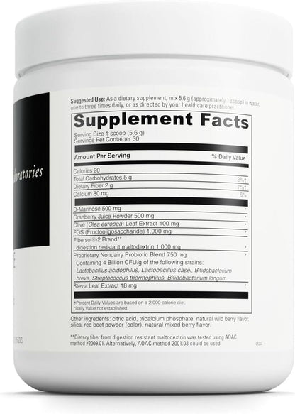 DAVINCI Labs D-Mannose Complex - Powder Drink Mix, 30 Servings (168.57 g)