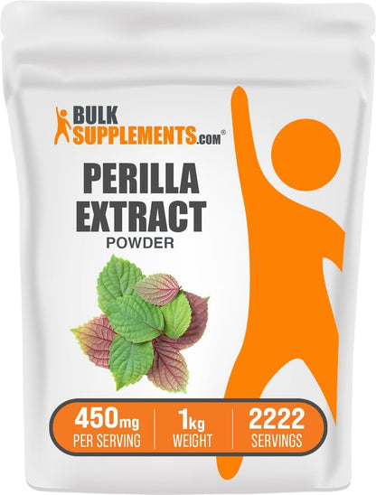 Perilla Extract Powder - Perilla Frutescens Supplement - Vegan & Gluten-Free, 450mg per Serving, 1kg (2.2 lb)