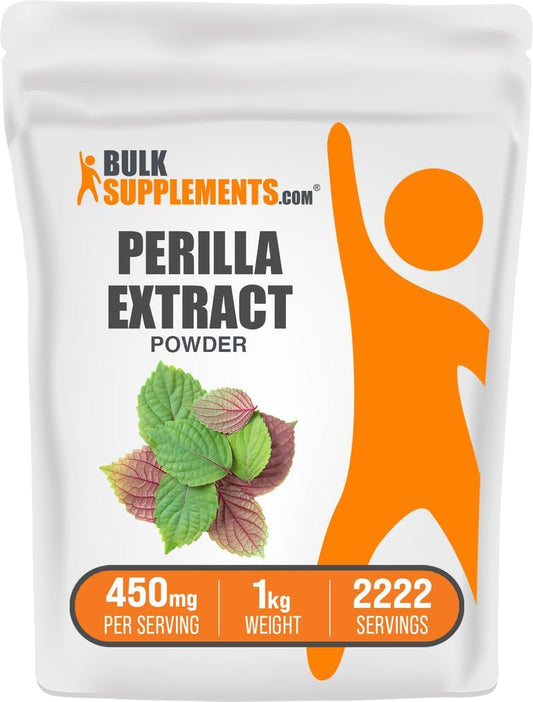Perilla Extract Powder - Perilla Frutescens Supplement - Vegan & Gluten-Free, 450mg per Serving, 1kg (2.2 lb)