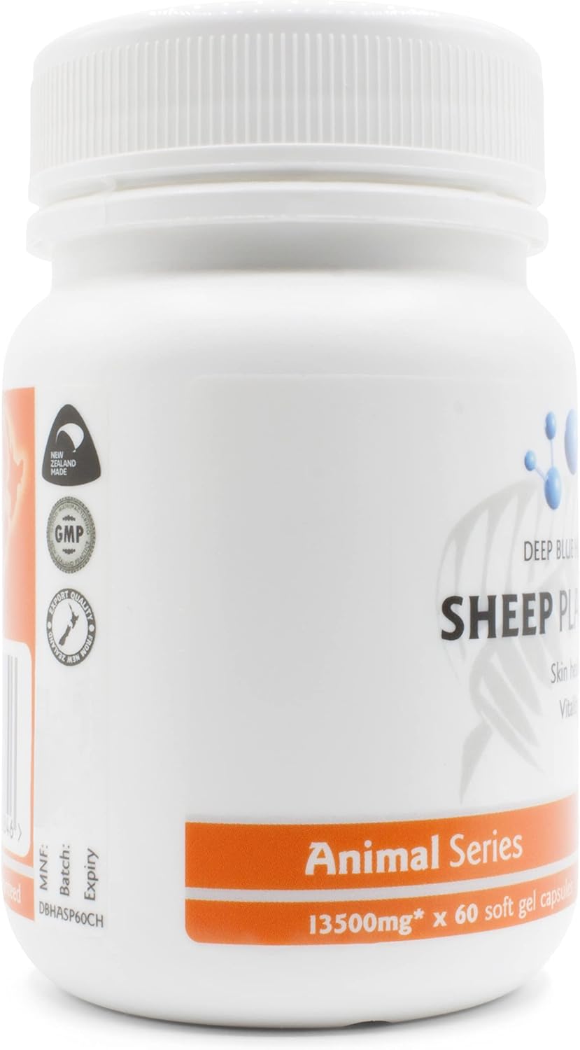 Deep Blue Health New Zealand Sheep Placenta with Grape Seed Extract and Vitamin E - 60 Softgels - görsel 5