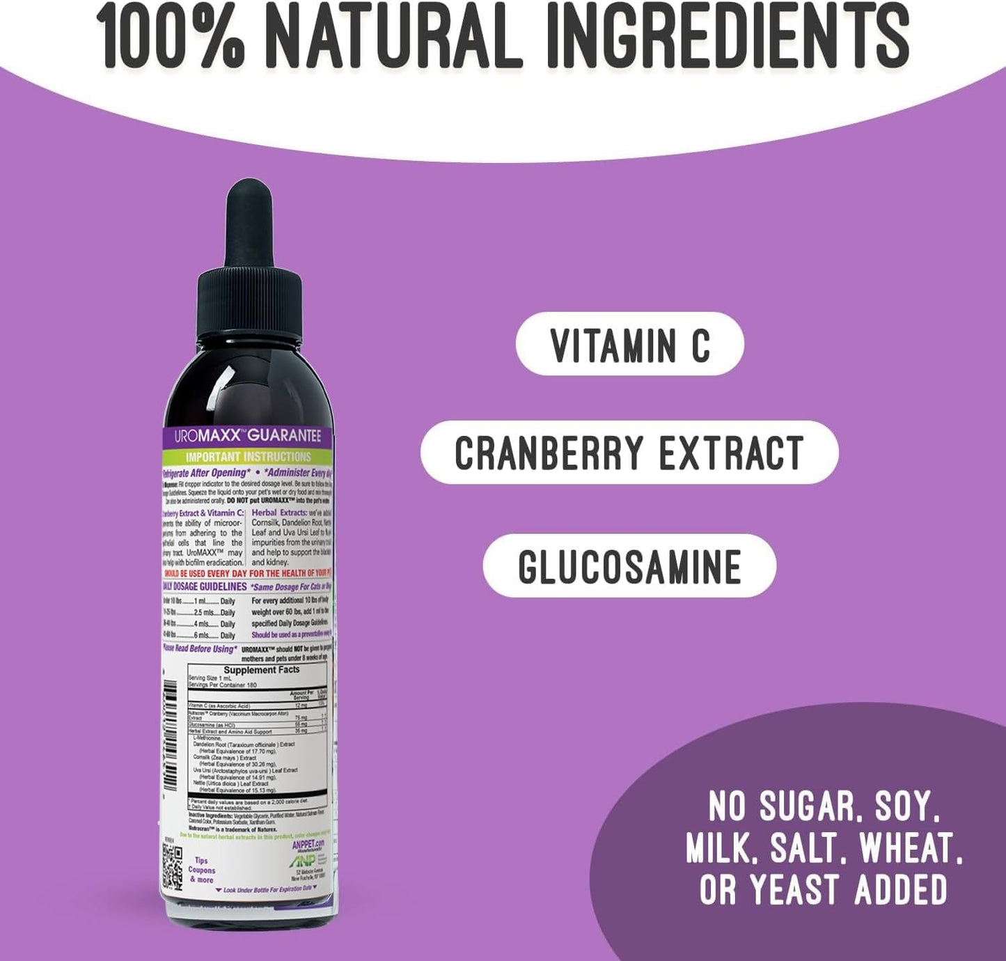 UroMAXX Cat & Dog Urinary Tract Treatment - Bladder & Kidney Support with Liquid Cranberry & Glucosamine, Salmon Flavour, 170 ml Bottle (1 Pack) - görsel 6